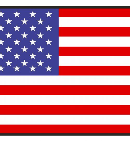 US Flag 2x3 color black boarder